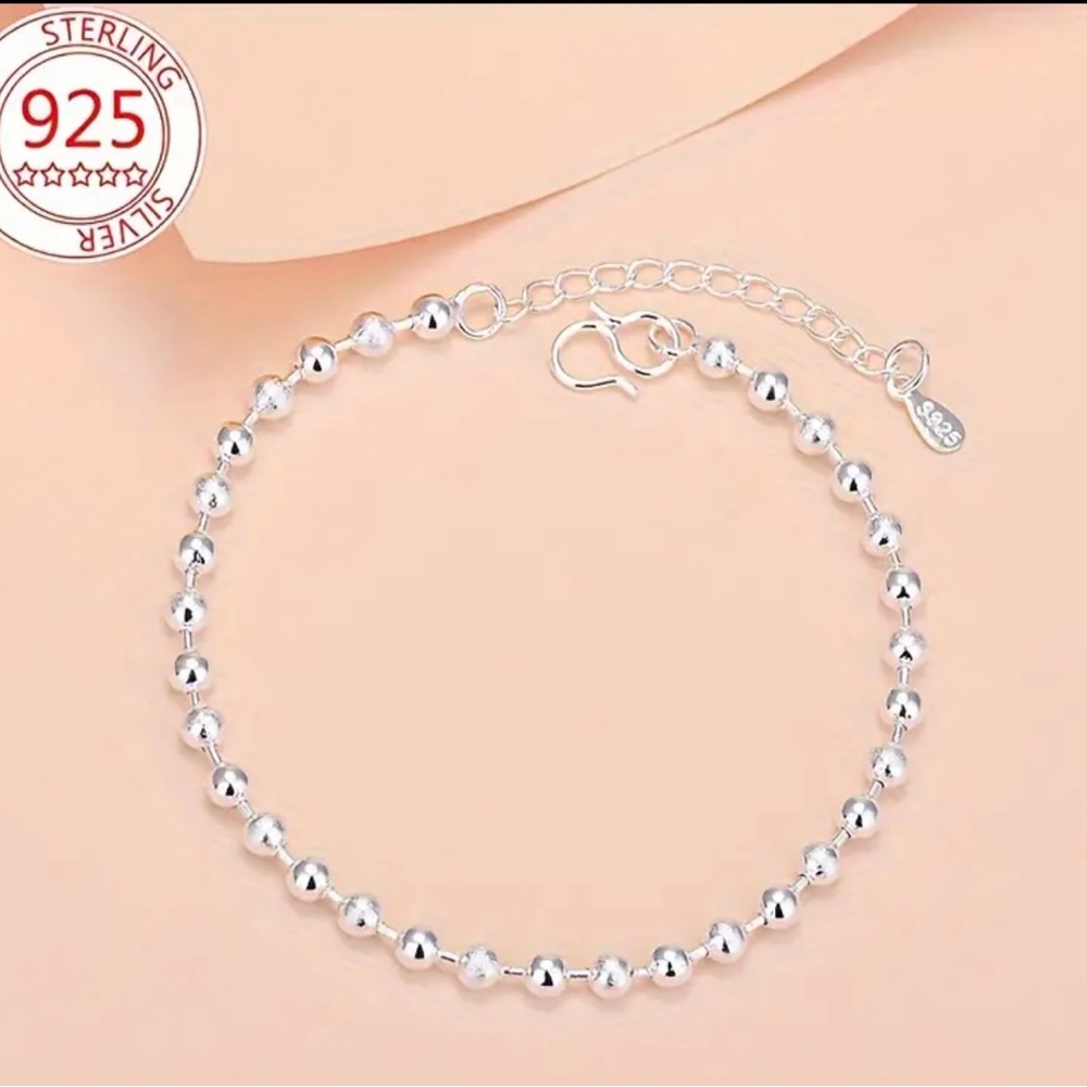 NWT Sterling silver beaded bracelet